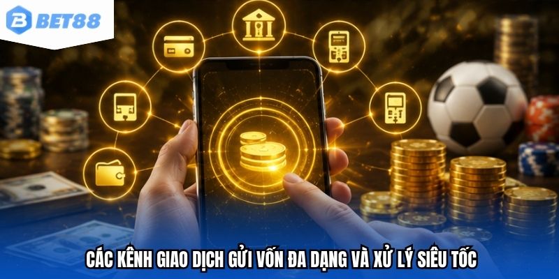 Các kênh giao dịch gửi vốn đa dạng và xử lý siêu tốc
