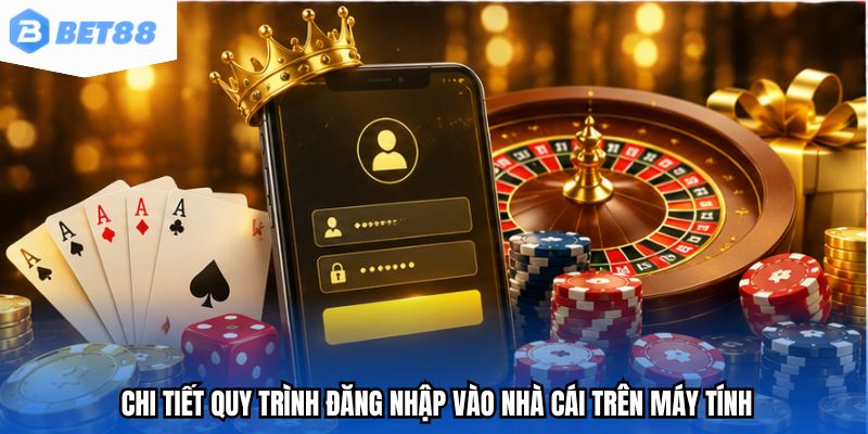 Chi tiết quy trình đăng nhập vào nhà cái trên máy tính